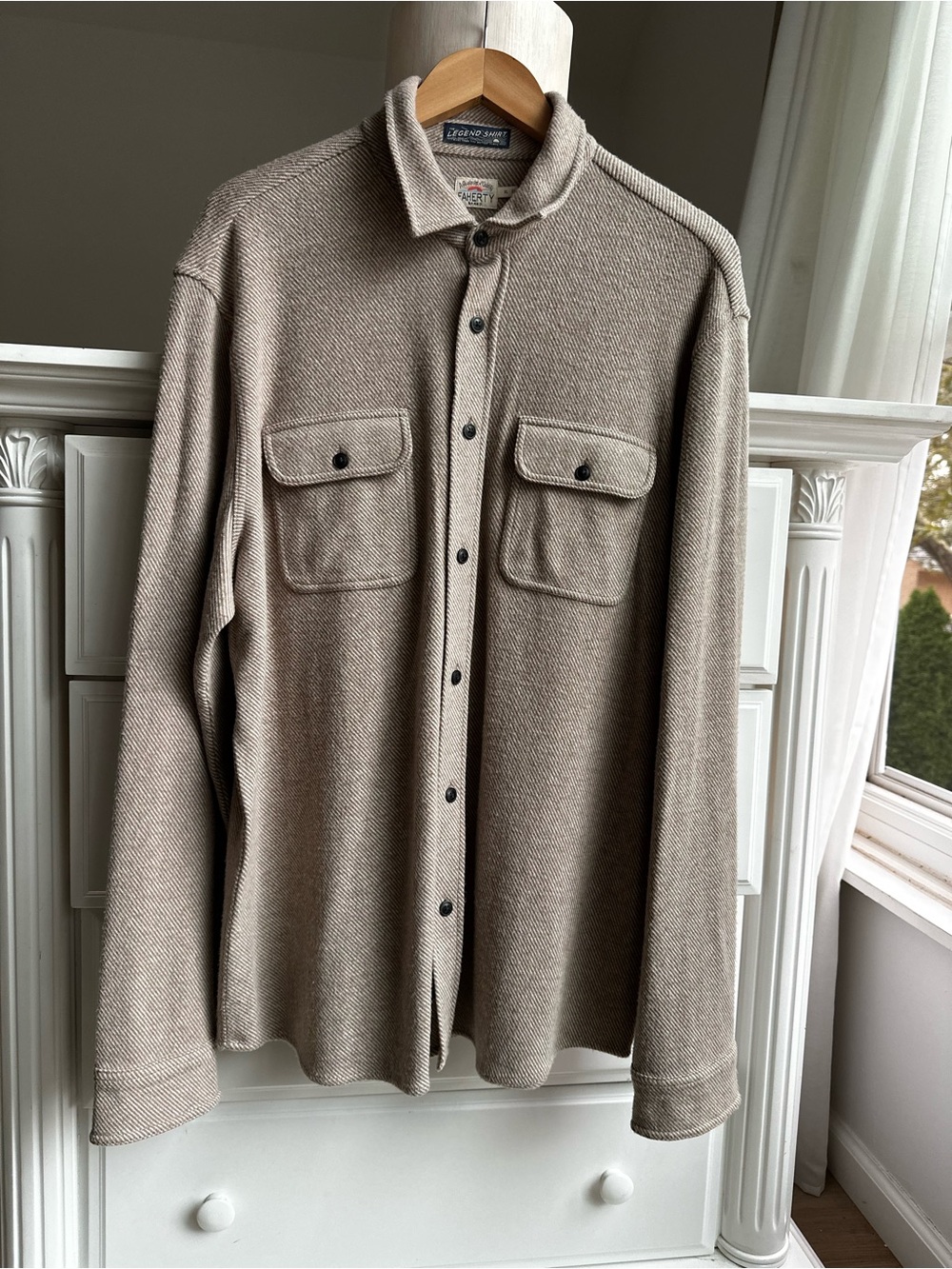 Faherty Legend Sweater Shirt Long Sleeve Button-Up Size XL
